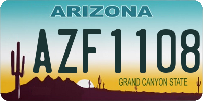 AZ license plate AZF1108