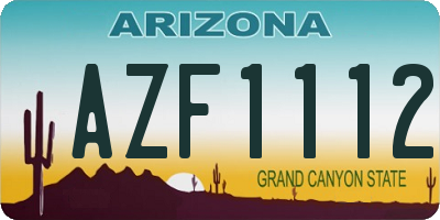 AZ license plate AZF1112
