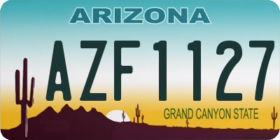 AZ license plate AZF1127