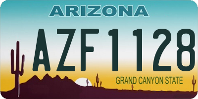 AZ license plate AZF1128