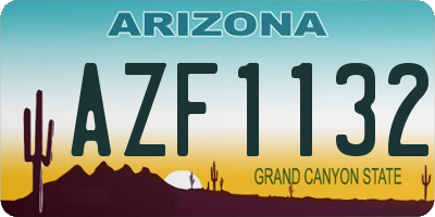 AZ license plate AZF1132