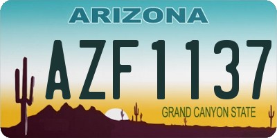 AZ license plate AZF1137