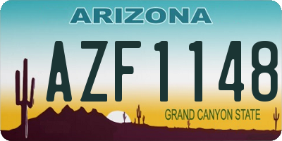 AZ license plate AZF1148