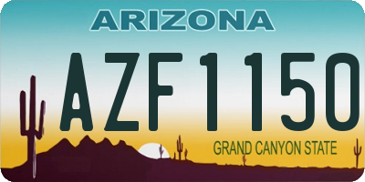 AZ license plate AZF1150