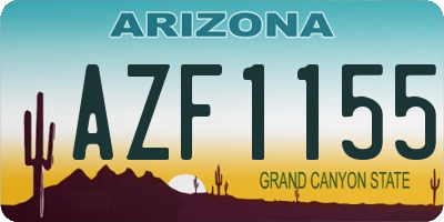 AZ license plate AZF1155