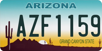 AZ license plate AZF1159
