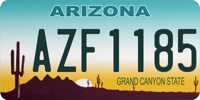 AZ license plate AZF1185