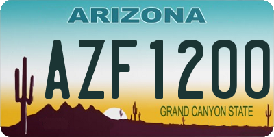 AZ license plate AZF1200
