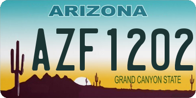 AZ license plate AZF1202