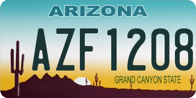 AZ license plate AZF1208