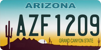 AZ license plate AZF1209