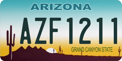AZ license plate AZF1211