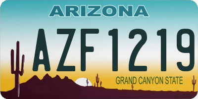 AZ license plate AZF1219