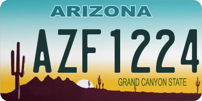 AZ license plate AZF1224