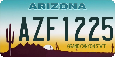 AZ license plate AZF1225