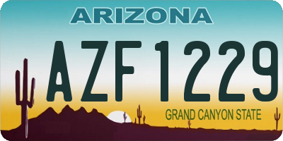AZ license plate AZF1229