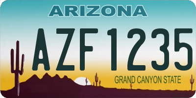 AZ license plate AZF1235