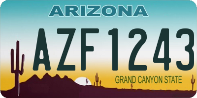 AZ license plate AZF1243