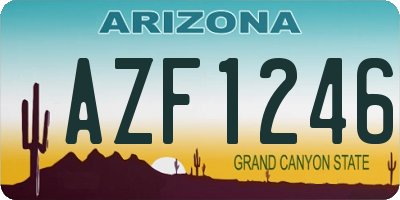 AZ license plate AZF1246