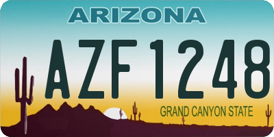 AZ license plate AZF1248
