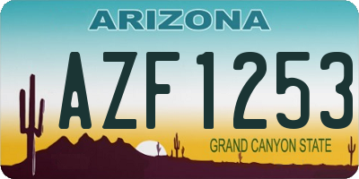 AZ license plate AZF1253