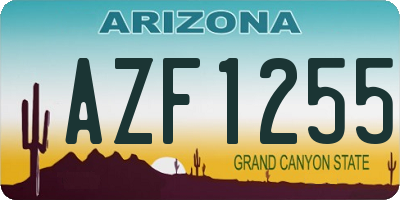 AZ license plate AZF1255