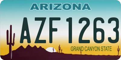 AZ license plate AZF1263