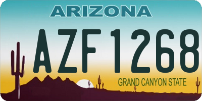 AZ license plate AZF1268