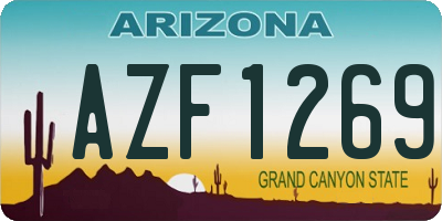 AZ license plate AZF1269