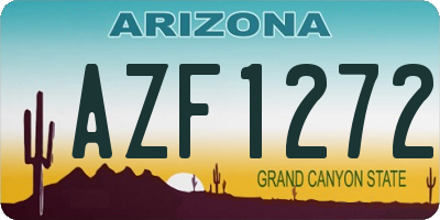 AZ license plate AZF1272