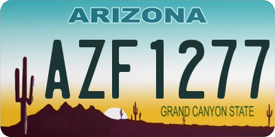 AZ license plate AZF1277