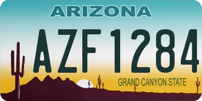 AZ license plate AZF1284