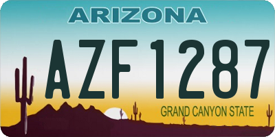 AZ license plate AZF1287