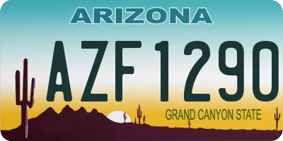 AZ license plate AZF1290