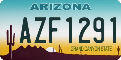 AZ license plate AZF1291