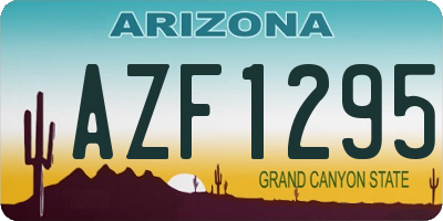 AZ license plate AZF1295