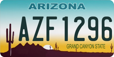AZ license plate AZF1296