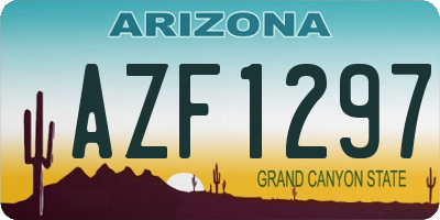 AZ license plate AZF1297
