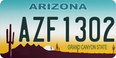 AZ license plate AZF1302
