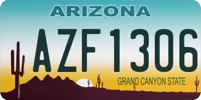 AZ license plate AZF1306