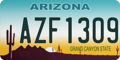 AZ license plate AZF1309