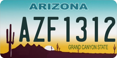 AZ license plate AZF1312