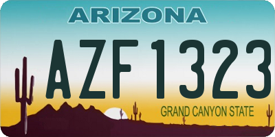 AZ license plate AZF1323