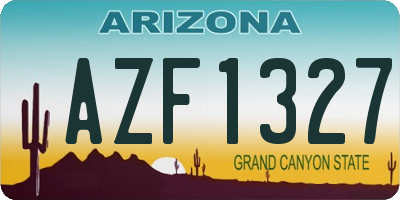 AZ license plate AZF1327