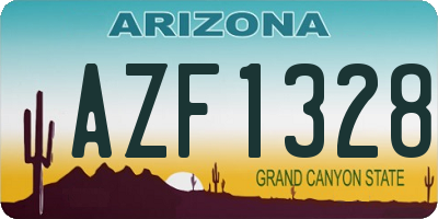 AZ license plate AZF1328