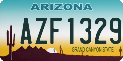 AZ license plate AZF1329
