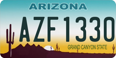 AZ license plate AZF1330