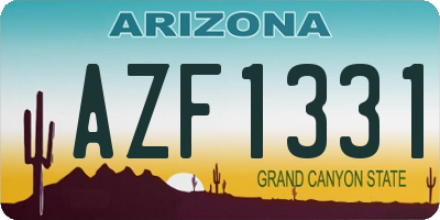 AZ license plate AZF1331