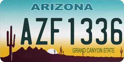 AZ license plate AZF1336