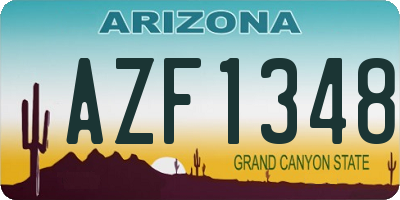 AZ license plate AZF1348